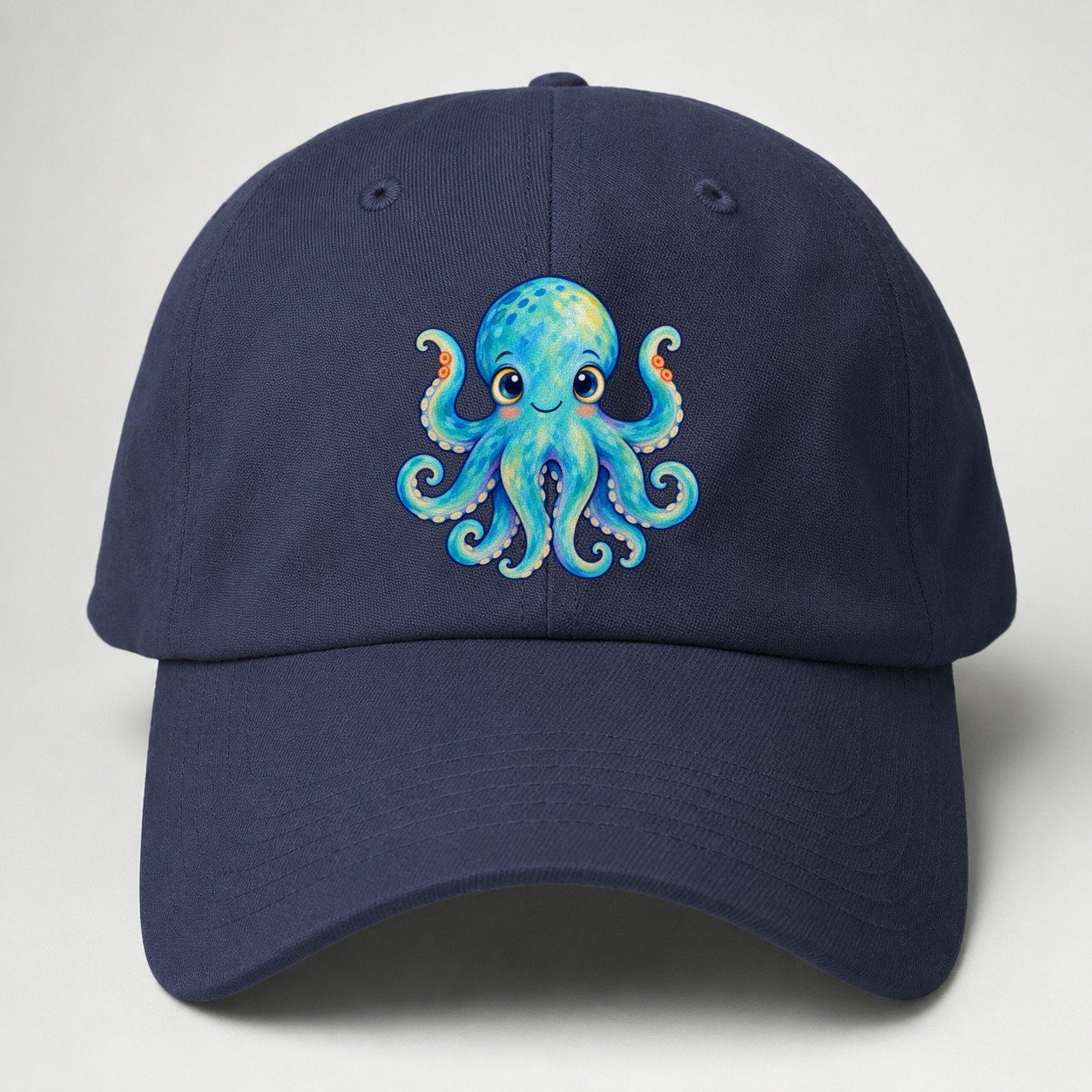 Octopus Curious Wave Sea Sprite Baseball Cap – Twilight Navy