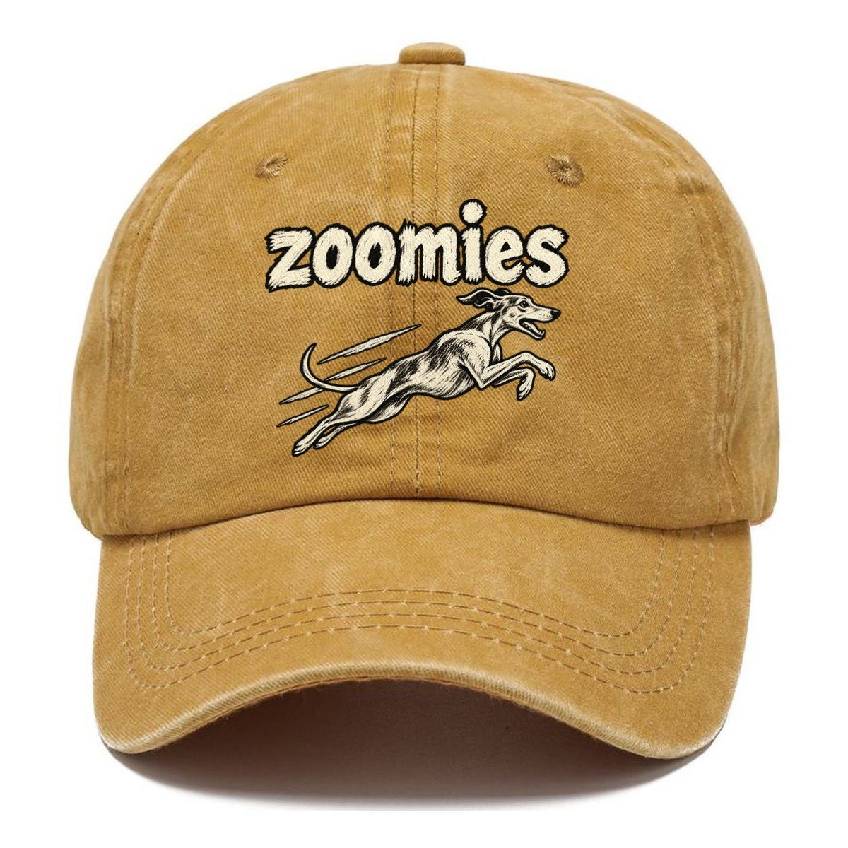 A Small Whippet Silhouette At Full Stretch Mid Sprint Bark For Me Classic Cap – Golden Harvest
