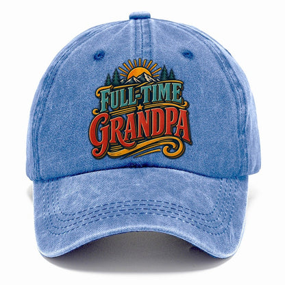 Full Time Grandpa Retired Living Classic Cap – Summer Sky