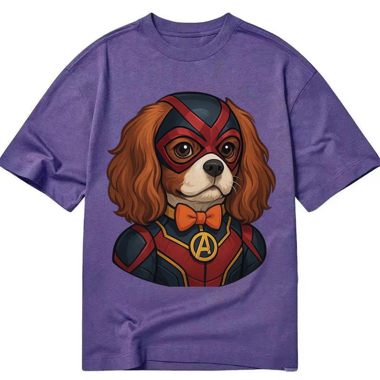 Cavalier King Charles Friendly Hero Sitting Sweet On Four Pa Classic T-shirt – Purple