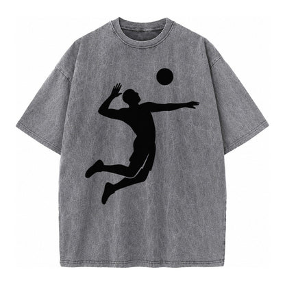 Volleyball Spike Vintage T-shirt – Grey