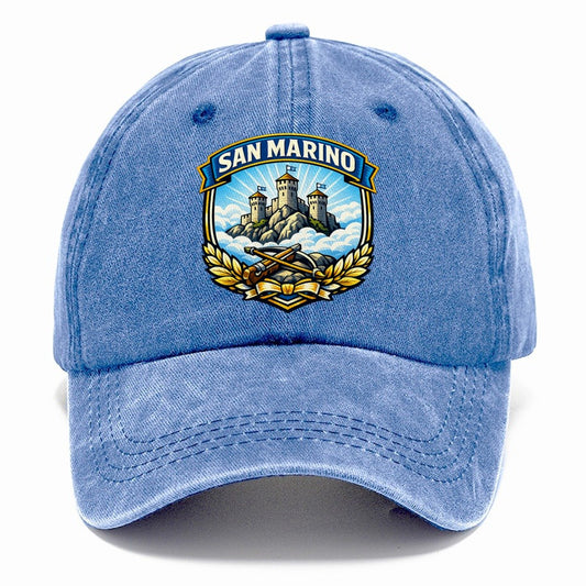 San Marino Retro Badge Country Logos Classic Cap – Summer Sky