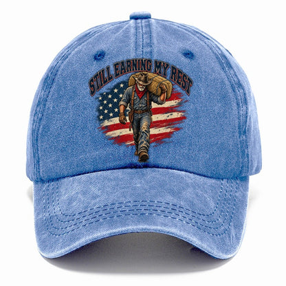 Still Earning My Rest Old Man Strong Classic Cap – Summer Sky