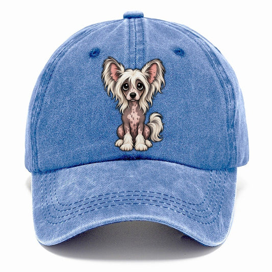 Chinese Crested Sitting Sweetheart Classic Cap – Summer Sky
