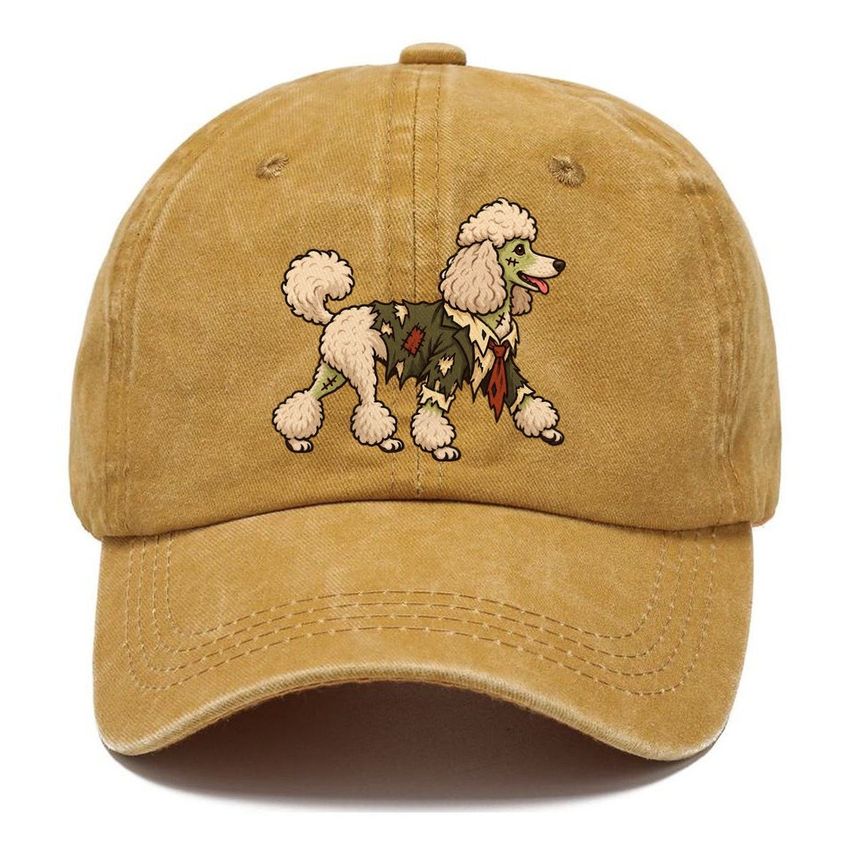 One Poodle In Halloween Costume Zombie With A Torn Collar And A Few Patch Stitches Halloween Dog Parade Classic Cap – Golden Harvest