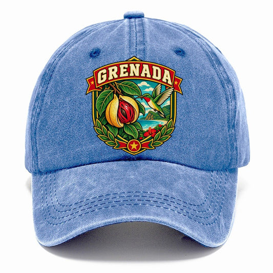 Grenada Retro Badge Country Logos Classic Cap – Summer Sky