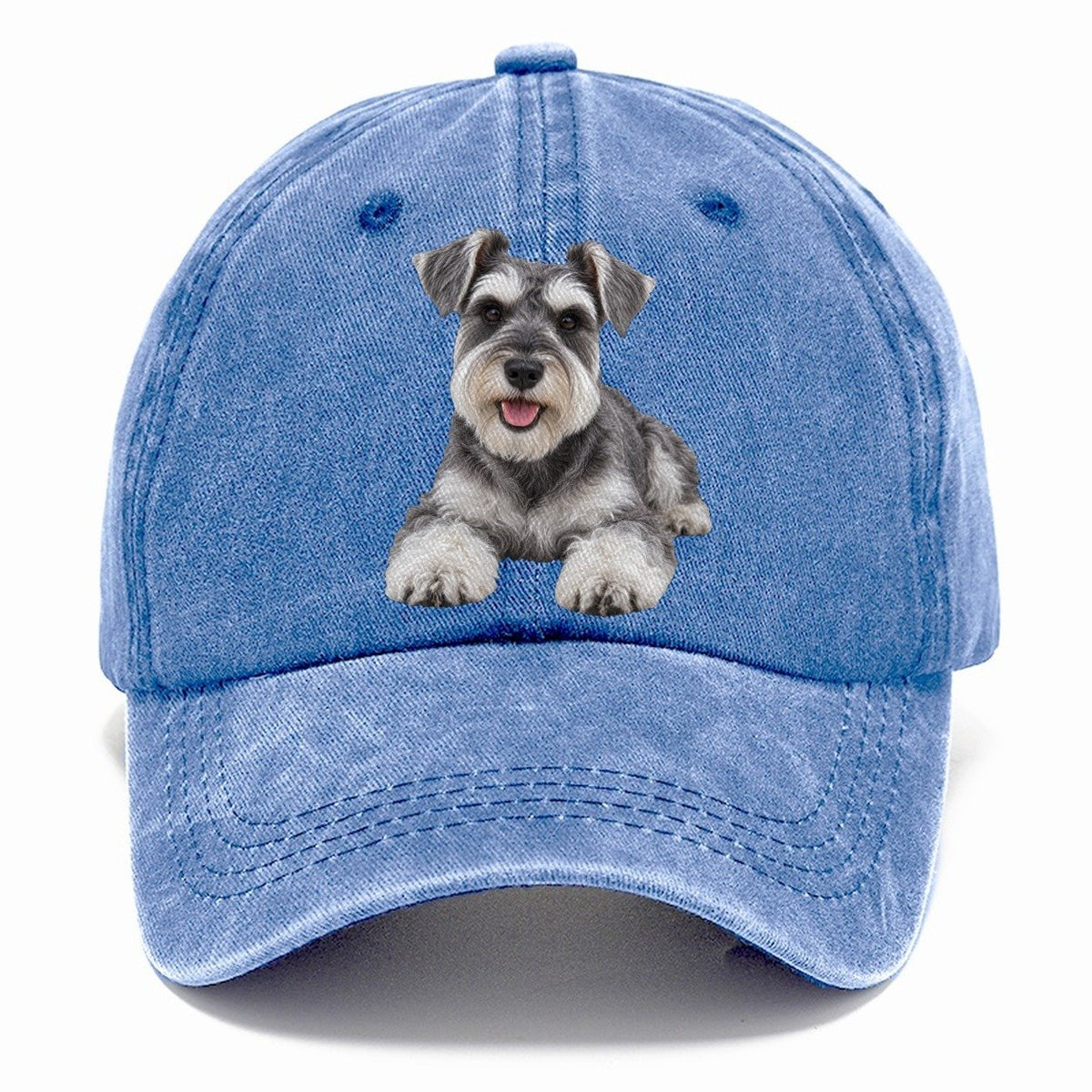 Miniature Schnauzer Lying Down Top Breeds Classic Cap – Summer Sky
