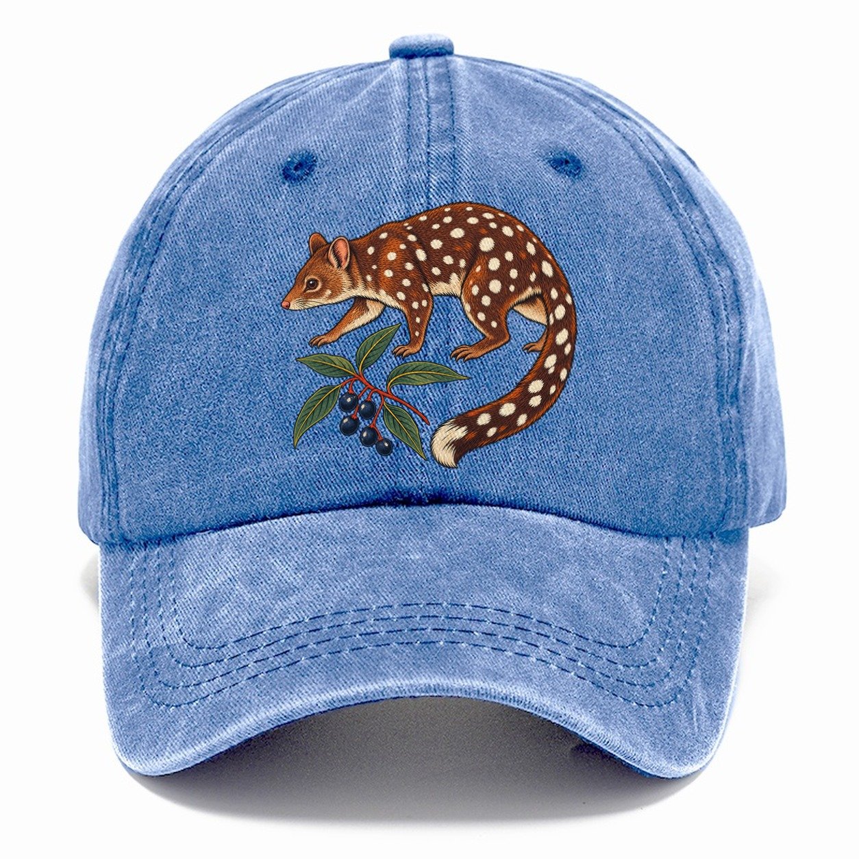 Spotted Tail Quoll And Mountain Pepper Berries Australia Cultural Icons Classic Cap – Summer Sky