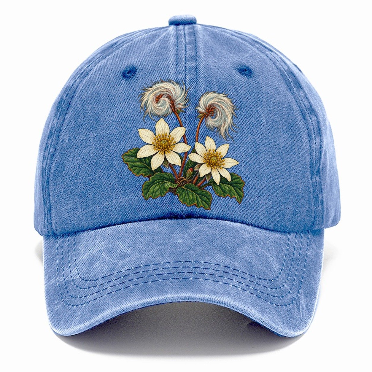 Northwest Territories Mountain Avens Canada Cultural Icons Classic Cap – Summer Sky