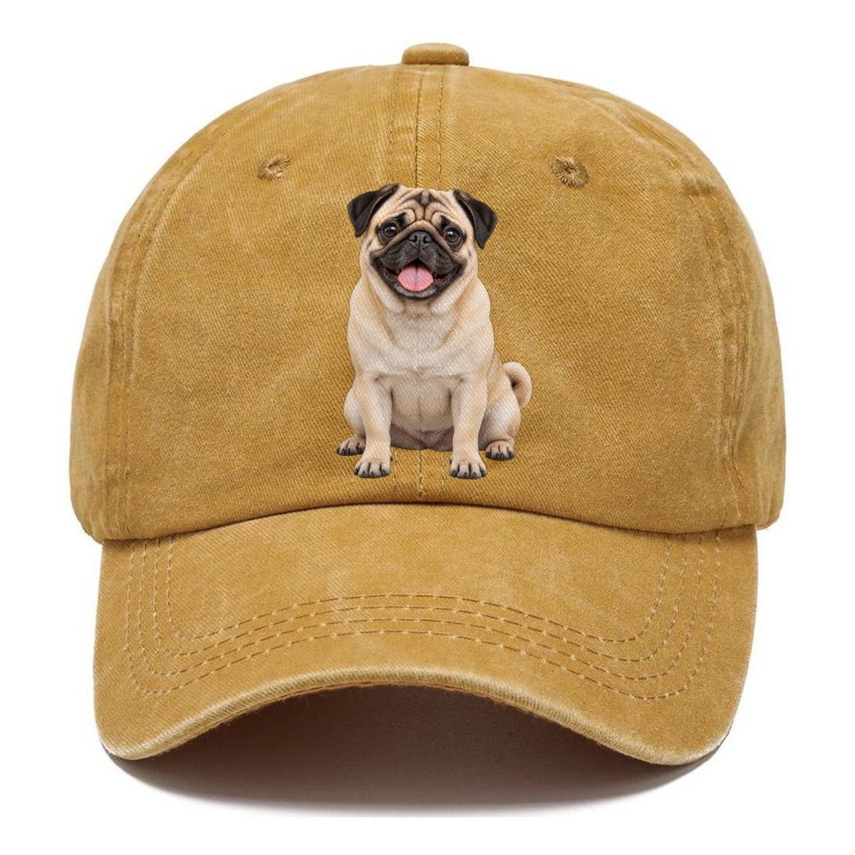 Pug Sitting Top Breeds Classic Cap – Golden Harvest