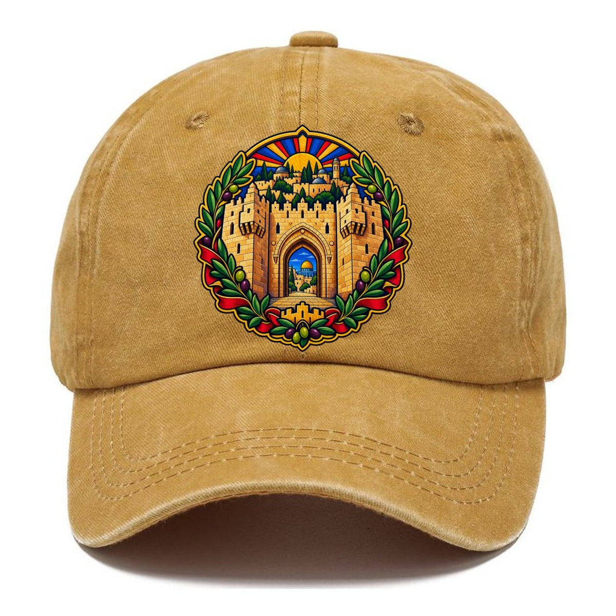 Damascus Gate Arch Jerusalem Classic Cap – Golden Harvest