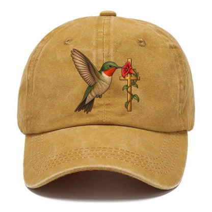 Hummingbird With Cross Classic Cap – Golden Harvest