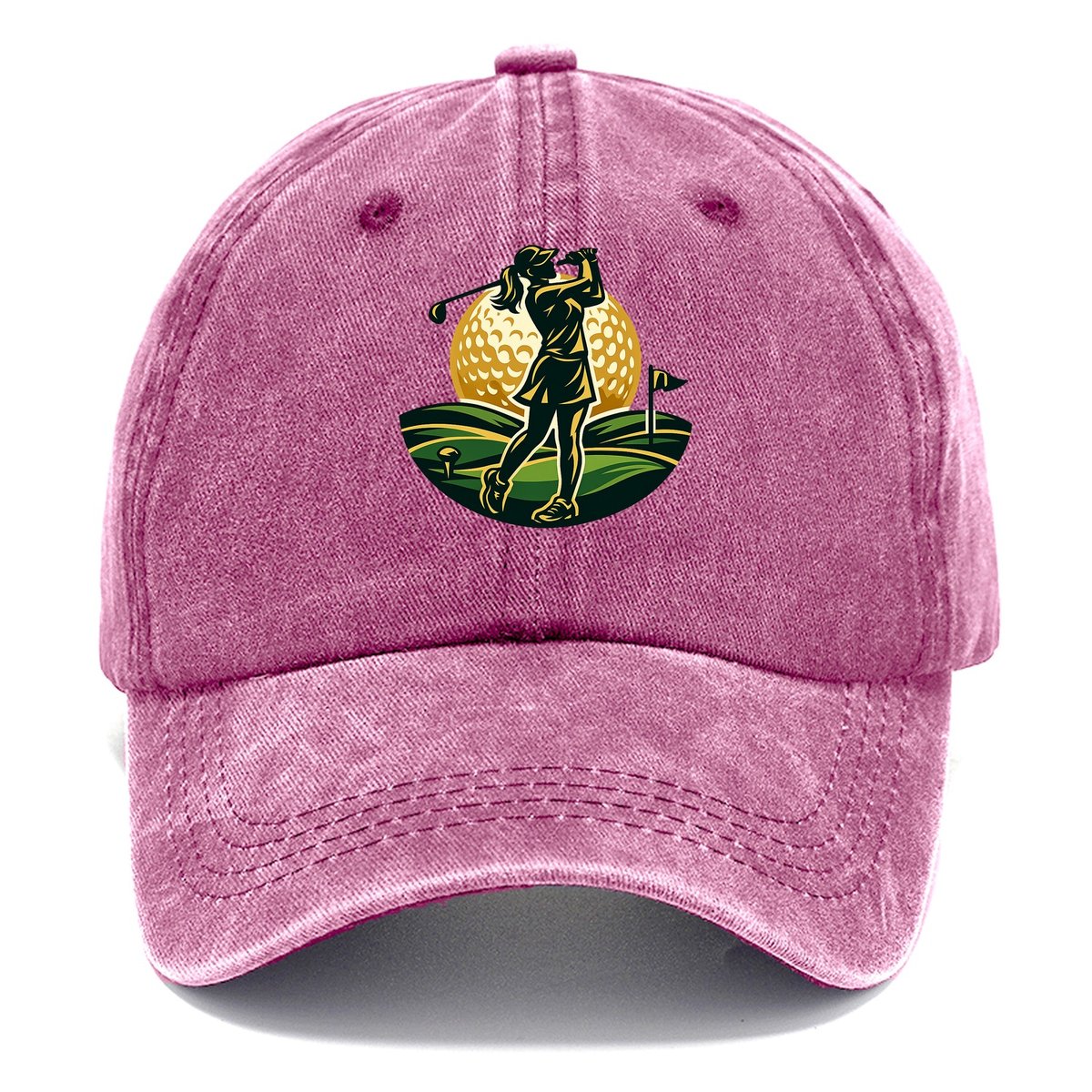 Elegant Fairway Swing Classic Cap – Summer Sky