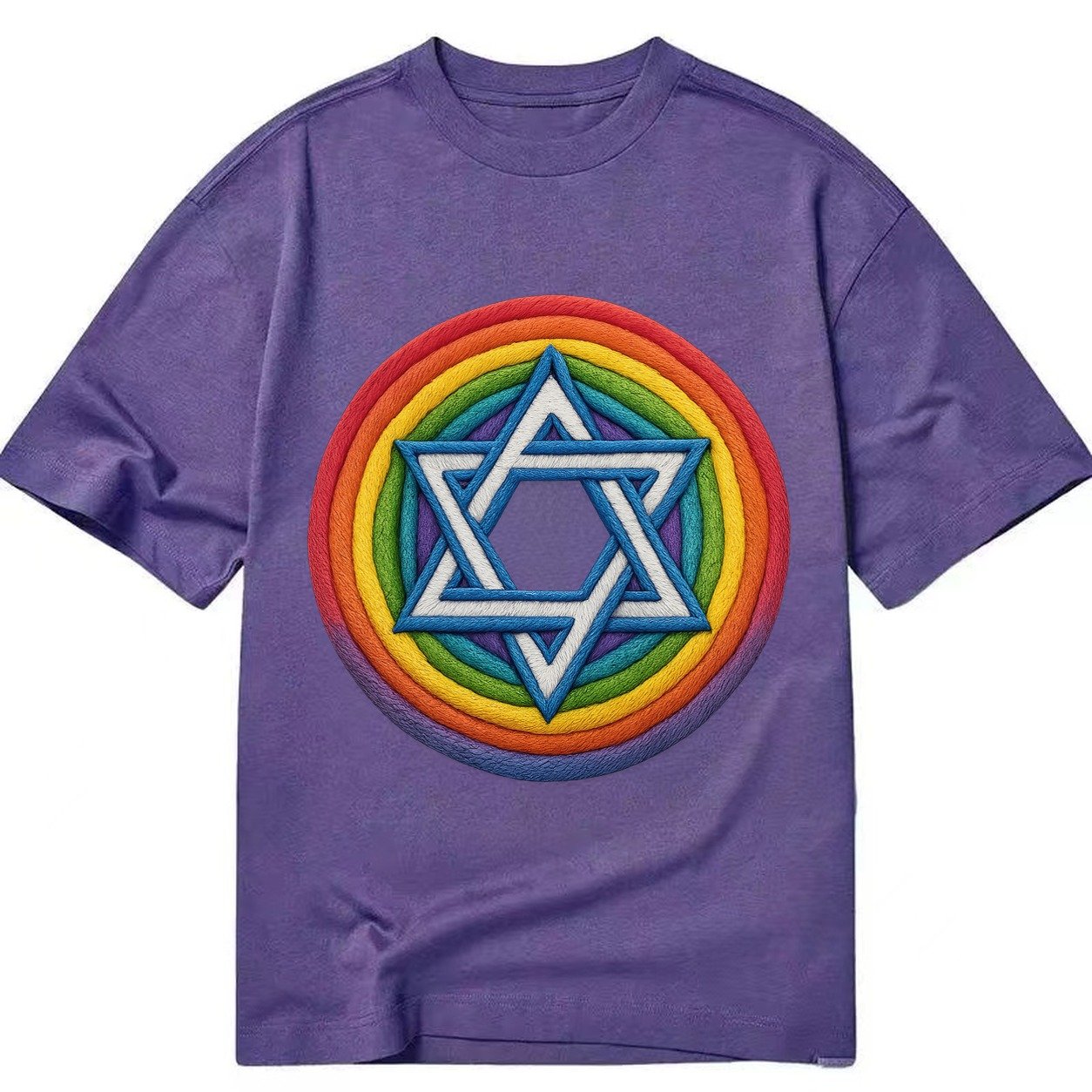 Rainbow Star Of David C8d987 Classic T-shirt – Purple