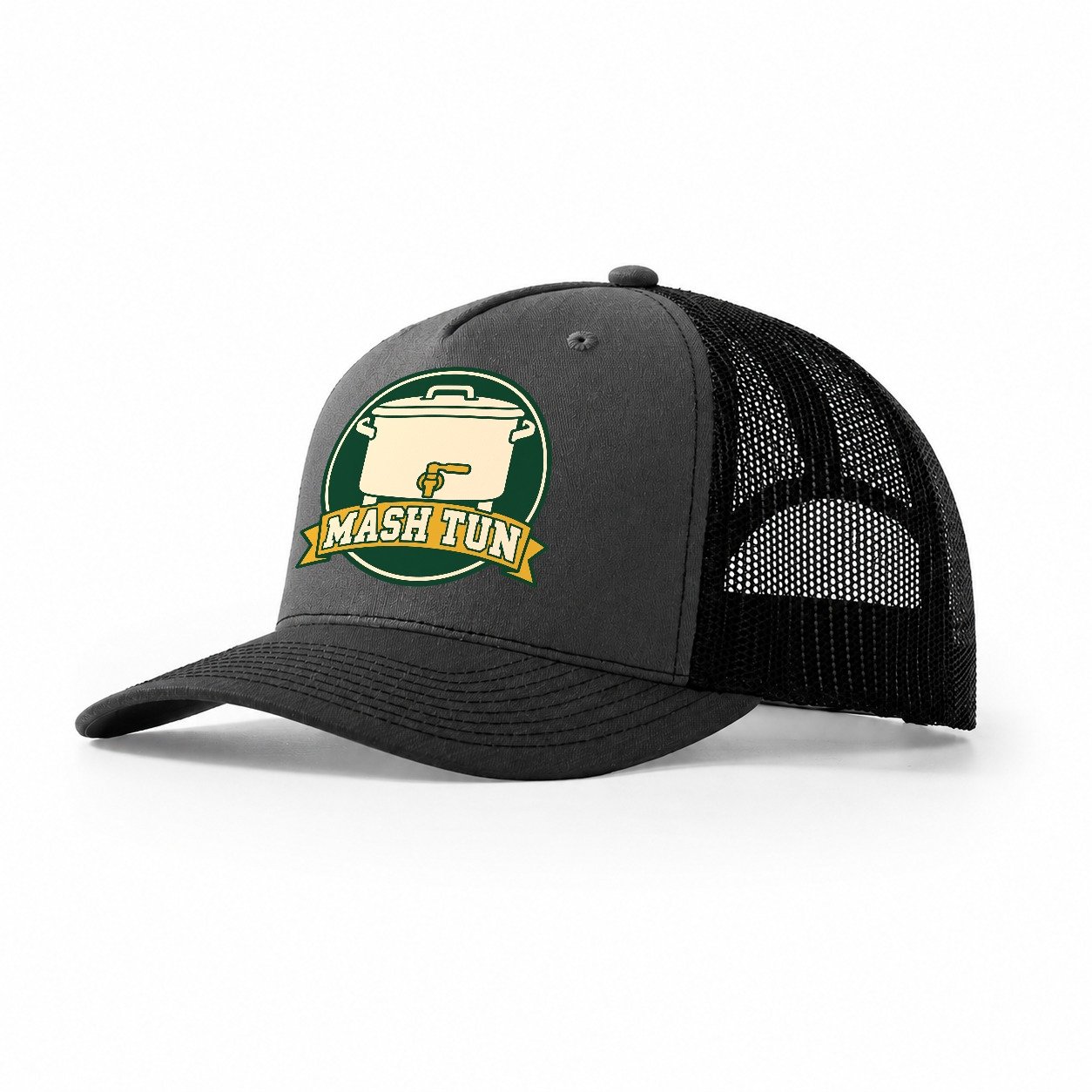 Mash Tun Plate Trucker Hat – Dark Grey Black
