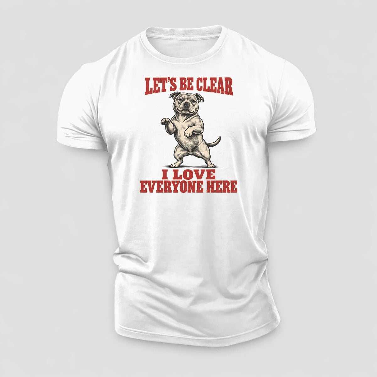 Staffordshire Bull Terrier Dog Declarations Cotton T-Shirt – White