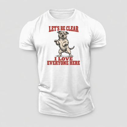 Staffordshire Bull Terrier Dog Declarations Cotton T-Shirt – White