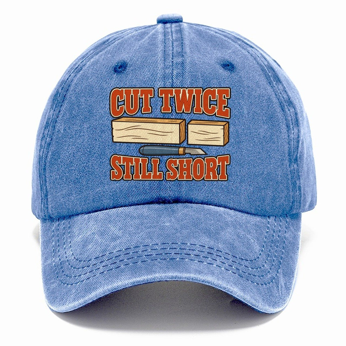 Cut Twice Still Short Woodworking Classic Cap – Summer Sky