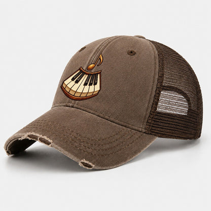 Piano Octave Fan Everyday Originals Washed Trucker Hat – Coffee