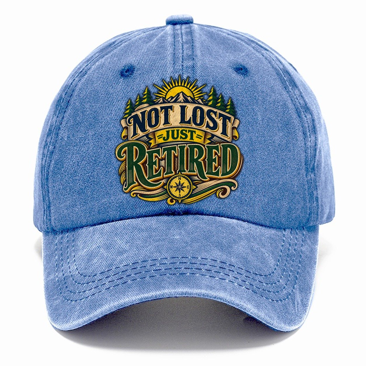 Not Lost Just Retired Retired Living Classic Cap – Summer Sky