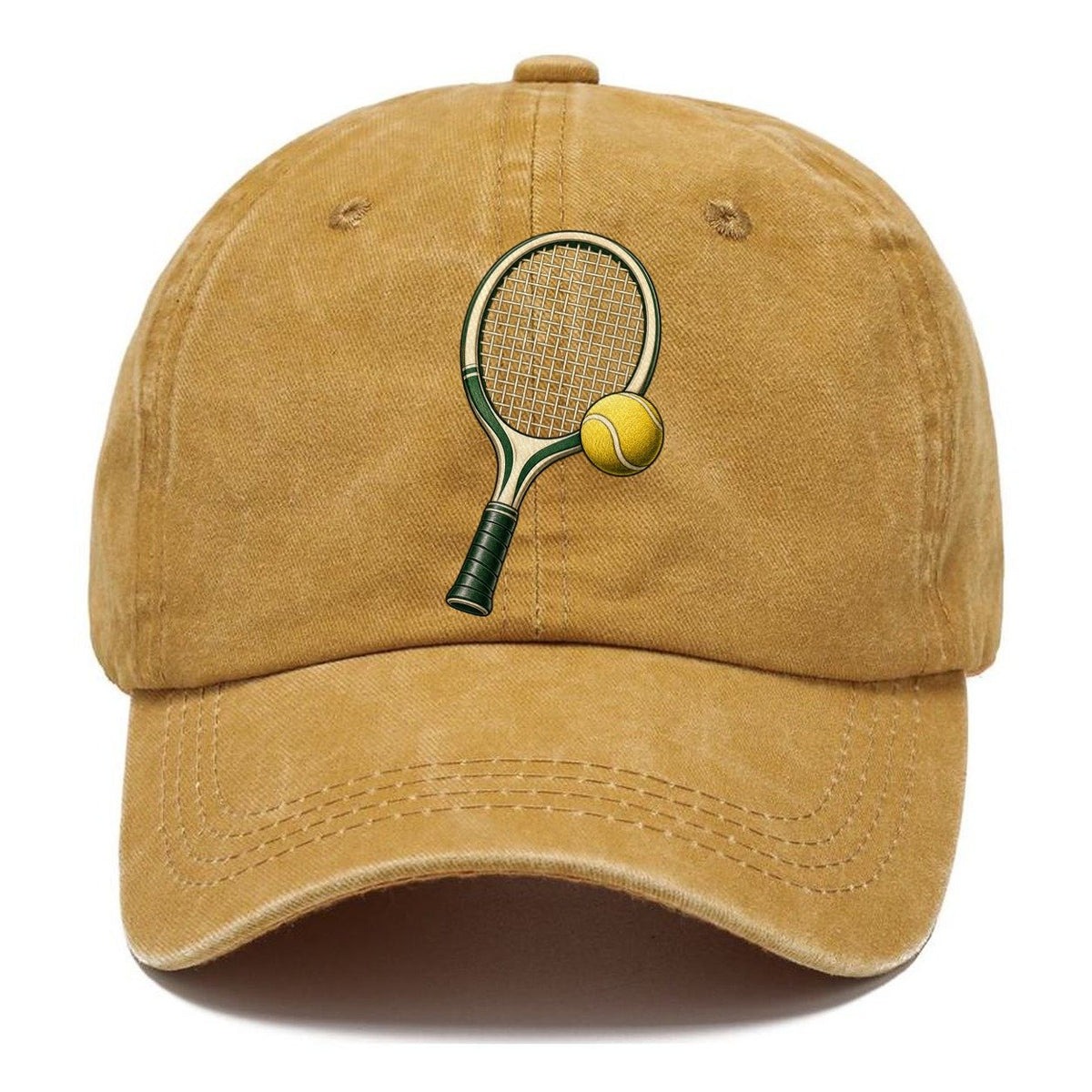 Tennis Racket Ball Balance Pastimes Companions Classic Cap – Golden Harvest