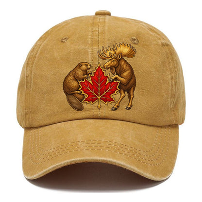 Canada Beaver And Moose Classic Cap – Golden Harvest