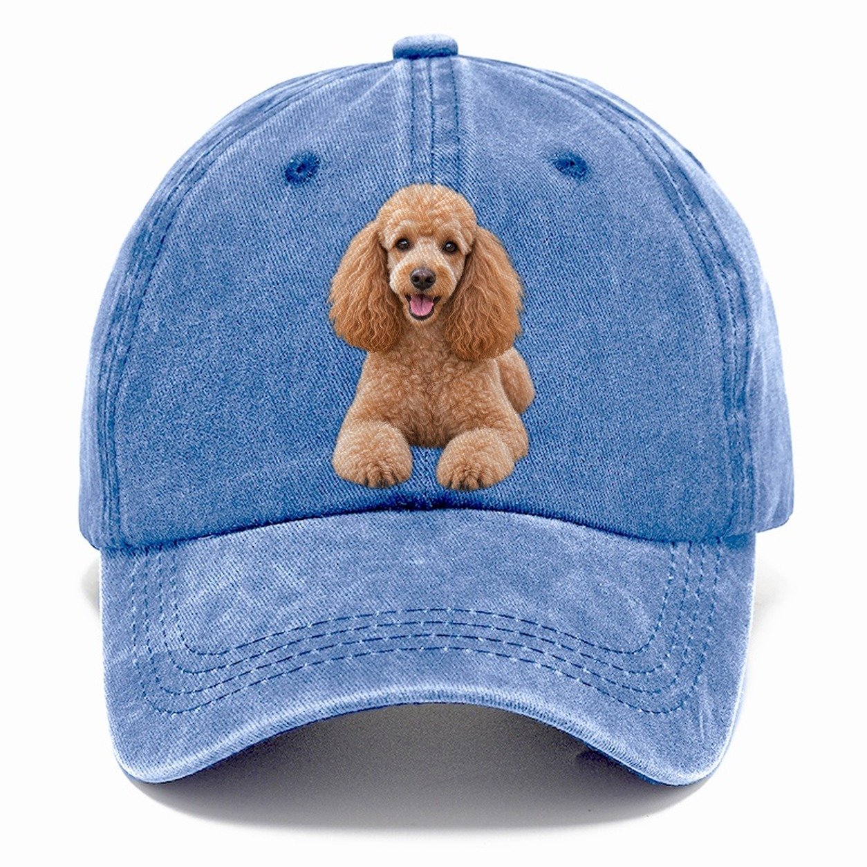 Poodle Sitting Top Breeds Classic Cap – Summer Sky
