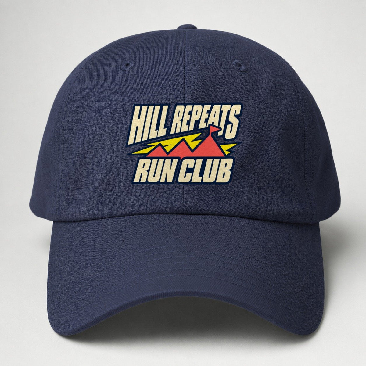 Hill Repeats Run Club 90S Running Clubs Baseball Cap – Twilight Navy