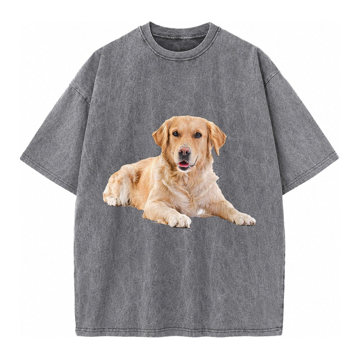 Golden Retriever Laying Dow Vintage T-shirt – Grey