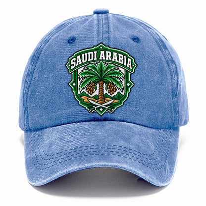 Saudi Arabia Retro Badge Country Logos Classic Cap – Summer Sky