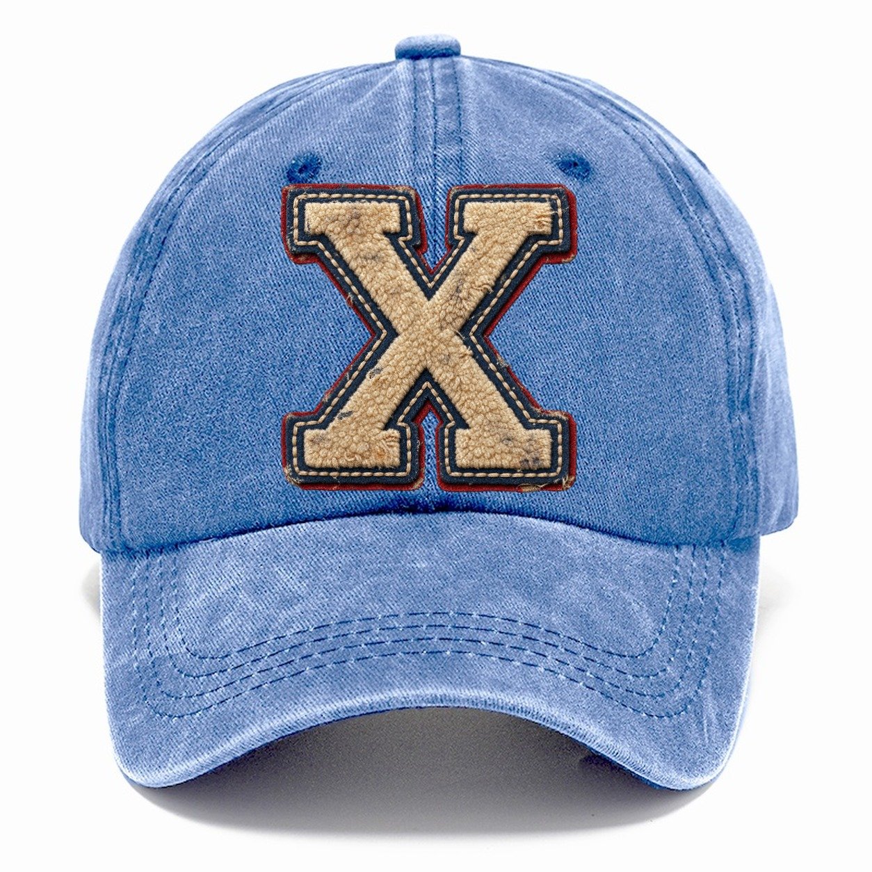Varsity Chenille X Monogram Classic Cap – Summer Sky