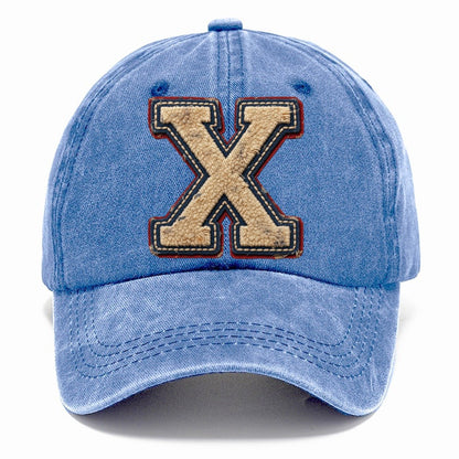 Varsity Chenille X Monogram Classic Cap – Summer Sky
