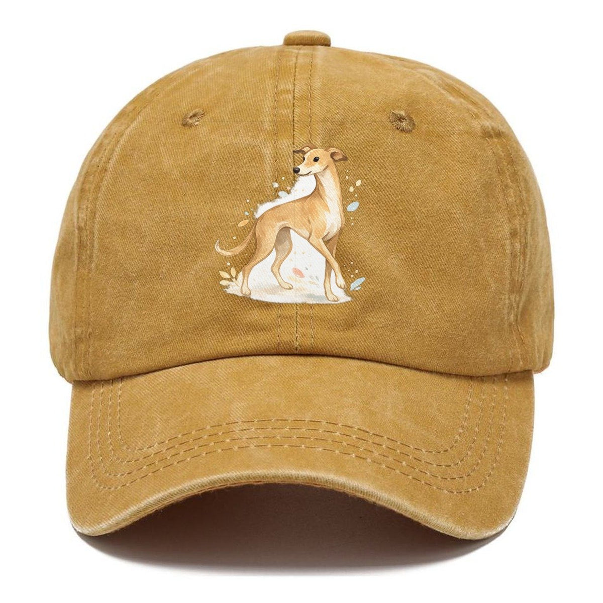 Watercolor Whippet Dog Classic Cap – Golden Harvest