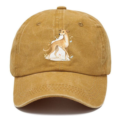 Watercolor Whippet Dog Classic Cap – Golden Harvest