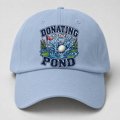Donating To The Pond Golf Life Baseball Cap – Light Blue