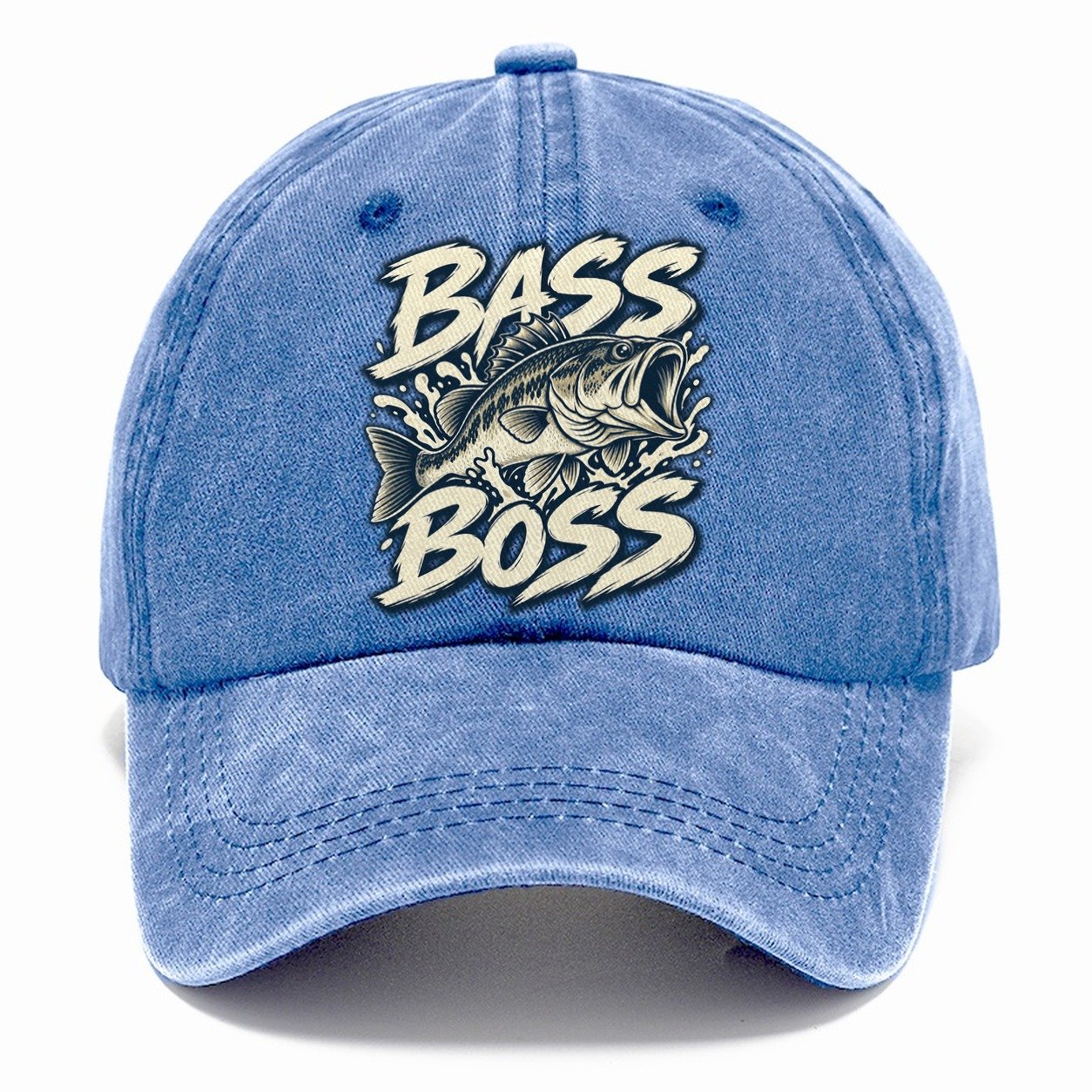 Bass Boss Fishing Elegant Classic Cap – Summer Sky