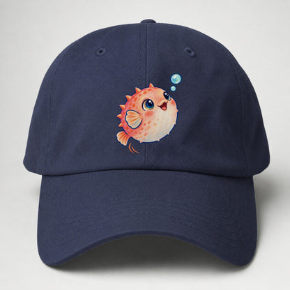Pufferfish Bubble Bounce Sea Sprite Baseball Cap – Twilight Navy