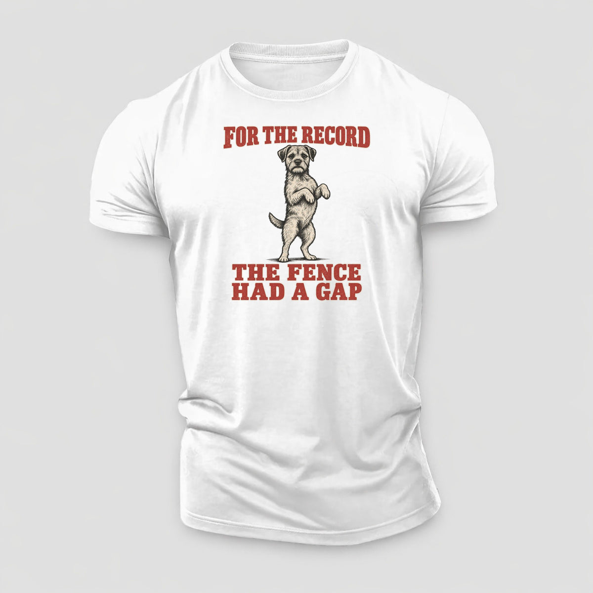 Border Terrier Dog Declarations Cotton T-Shirt – White