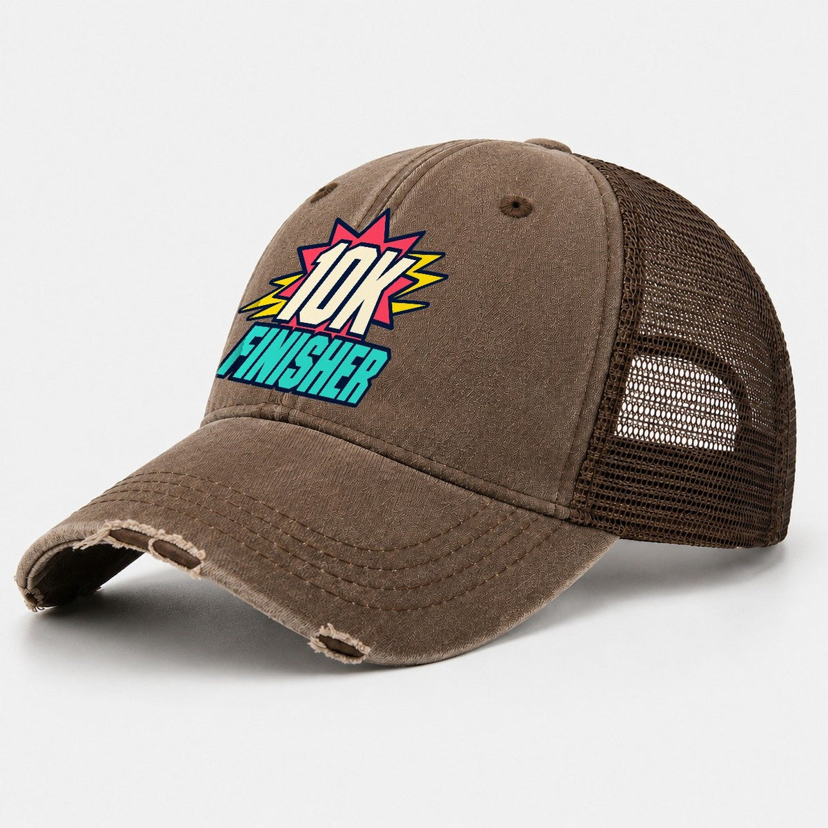 10K Finisher 90S Running Clubs Washed Trucker Hat – Coffee