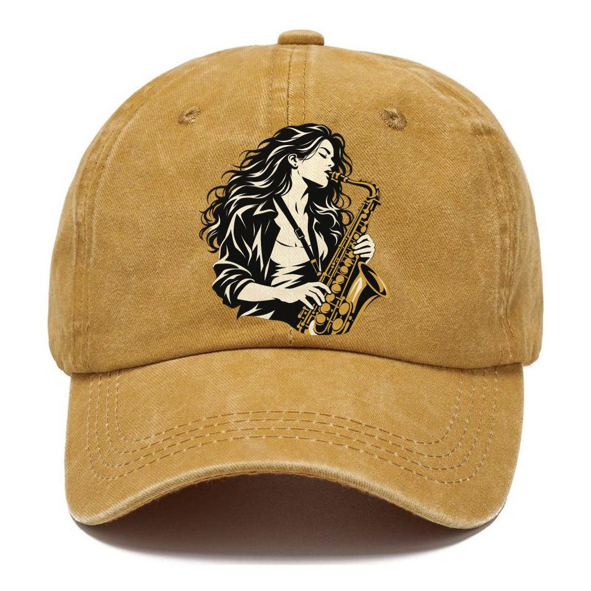Woman Playing Saxophone Classic Cap – Golden Harvest