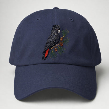 Glossy Black Cockatoo And She Oak Cones Australia Cultural Icons Baseball Cap – Twilight Navy