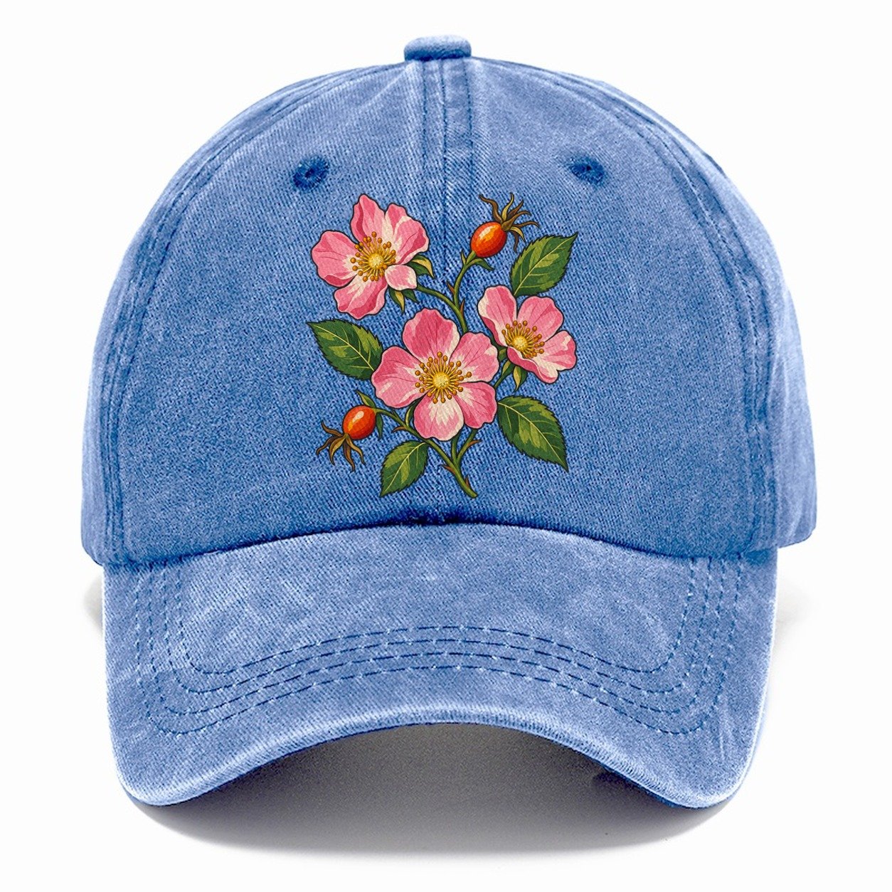 Alberta Wild Rose Canada Cultural Icons Classic Cap – Summer Sky