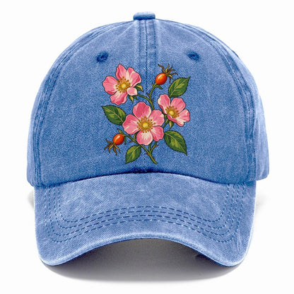 Alberta Wild Rose Canada Cultural Icons Classic Cap – Summer Sky