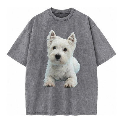 West Highland White Terrier Vintage T-shirt – Grey