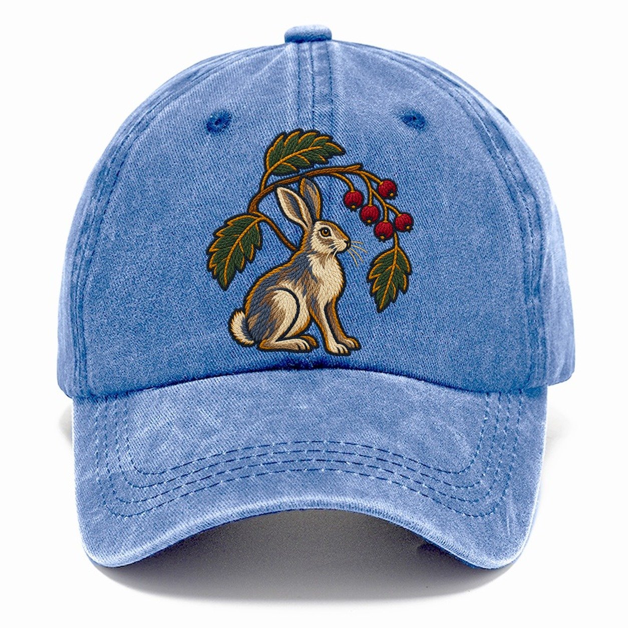 Scottish Rowan And Mountain Hare Uk Culture Heritage Classic Cap – Summer Sky