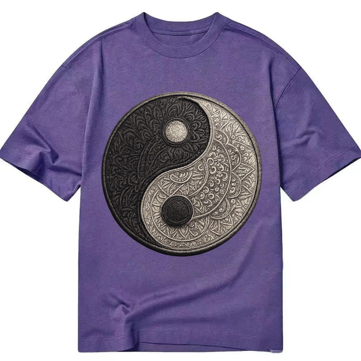 Mandala Yin Yang Classic T-shirt – Purple