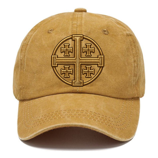 Jerusalem Cross Gold Ring Fan Favorites Classic Cap – Golden Harvest