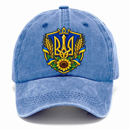 Ukraine Heraldic Crest Country Logos Classic Cap – Summer Sky