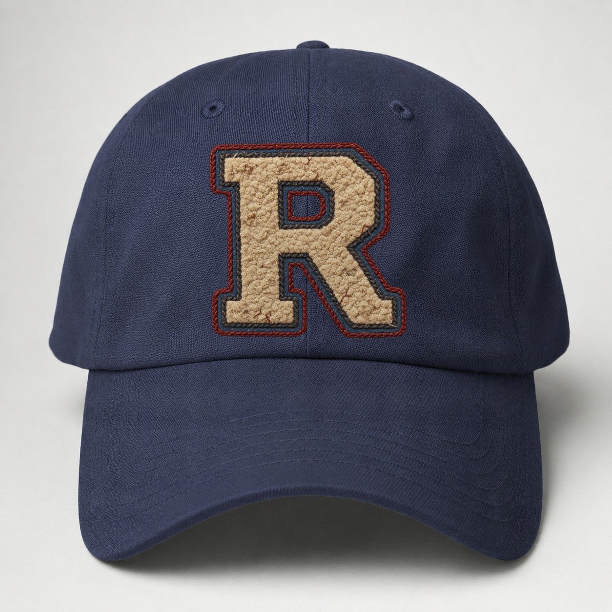 Varsity Chenille R Monogram Baseball Cap – Twilight Navy