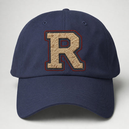 Varsity Chenille R Monogram Baseball Cap – Twilight Navy